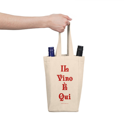 'The Wine Is Here' Double Bottle Tote Bag