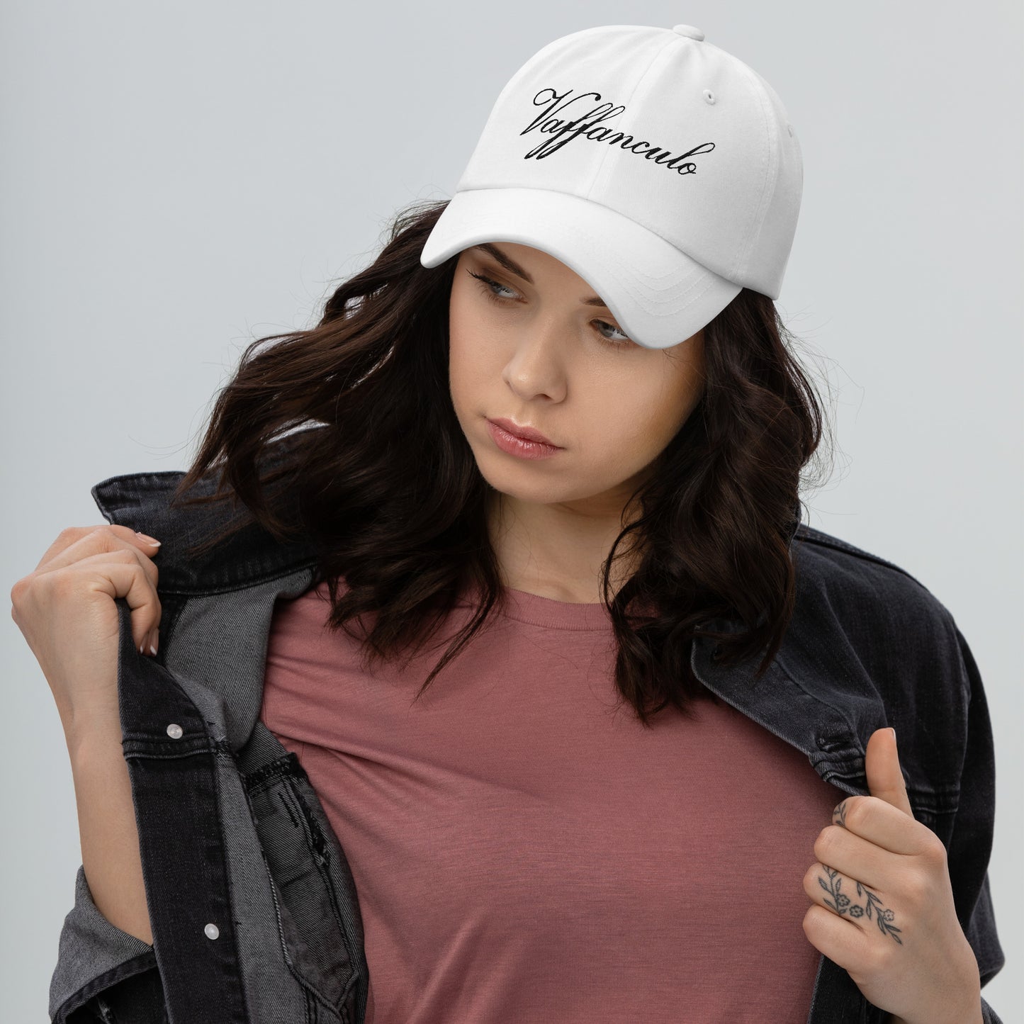 Vaffanculo Fancy Script Dad hat