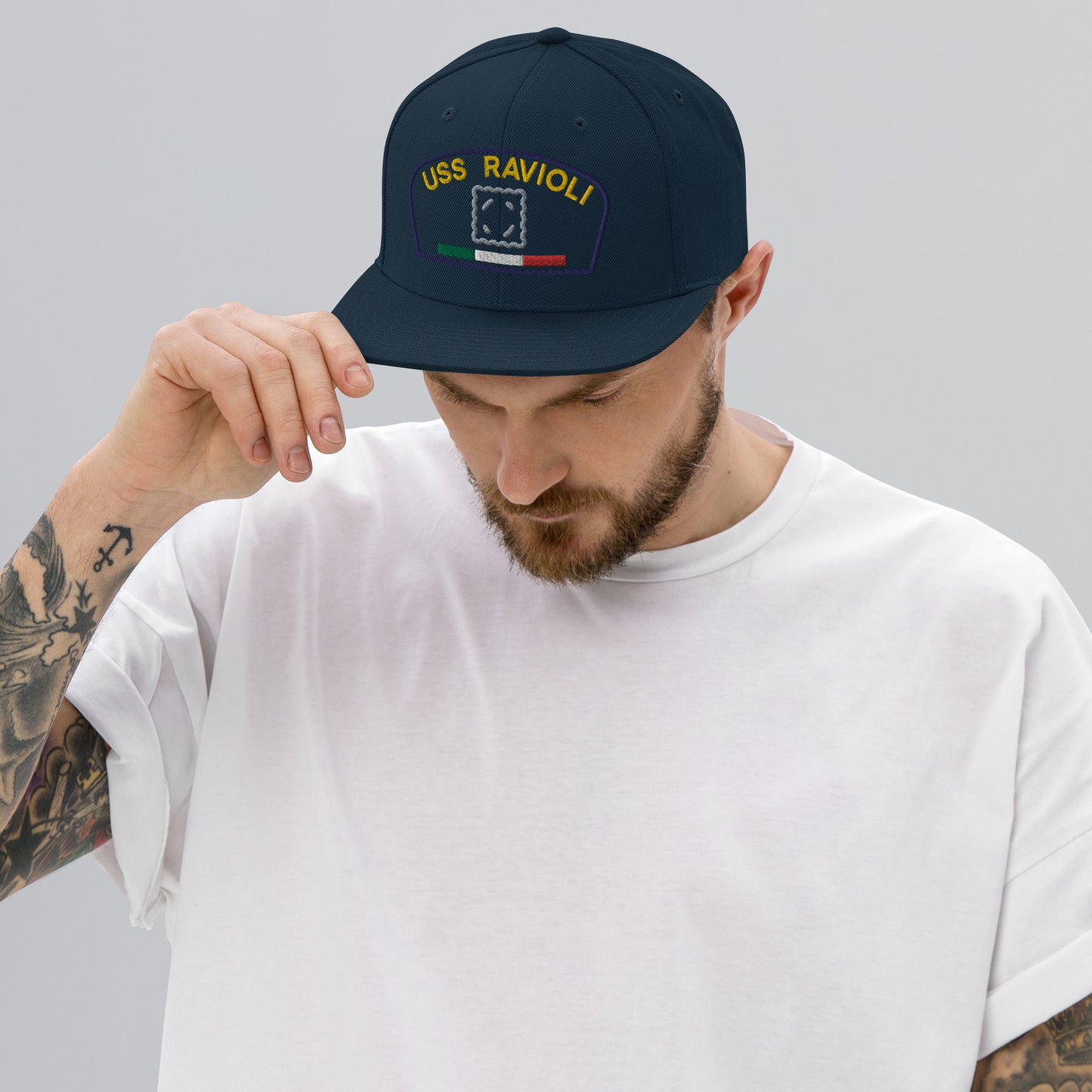 USS RAVIOLI Snapback Hat